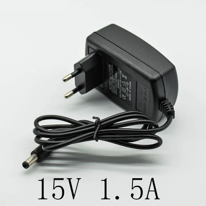 15V 1.5A 100-240 В постоянного тока 5 в 3 А 6 в 2 а/3 а 9 в 2 а 12 В 2 А 15 в 1.5A блок питания зарядное устройство ЕС вилка AC адаптер конвертер 5,5 мм* 2,5 мм(2,1 мм) преобразователь переменного тока в постоянный - Цвет: 15V 1.5A