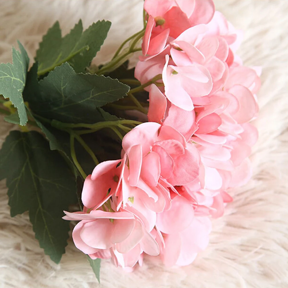 Искусственные цветы гортензии ветка домашний Свадебный декор Осенний Шелковый