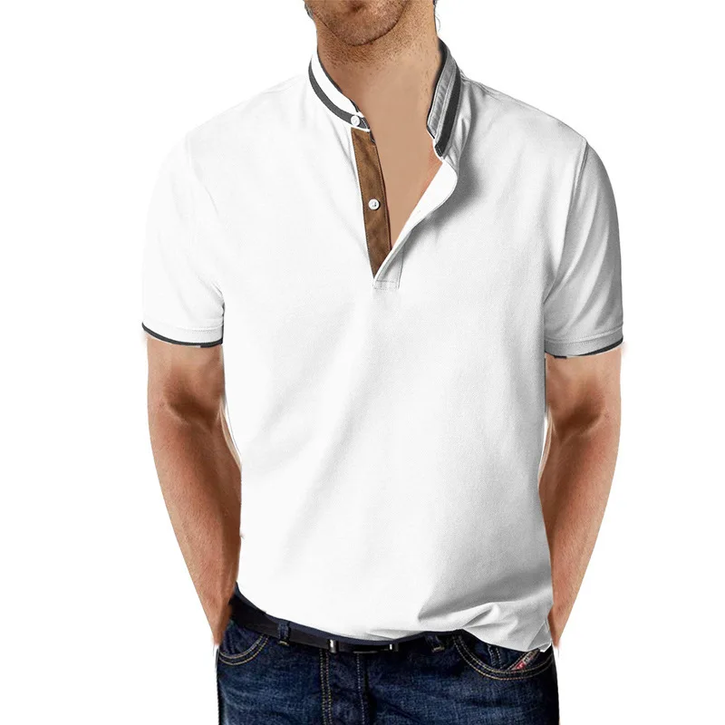 

2020 Men's Summer New Polo Shirt Large Size Men's Short-sleeved Golf Paul Lapel Fashion Comfortable T-shirt Top