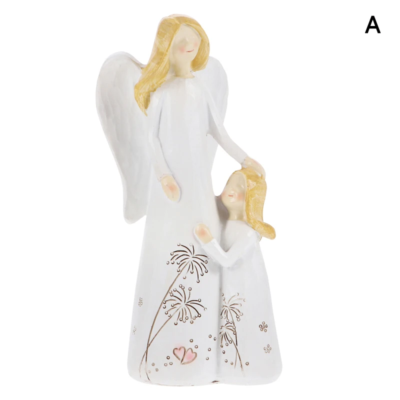 

Angel Fairies Mother and Daughter Figurine Resin Ornament For Garden Home Art Decoration Accessories FAS6