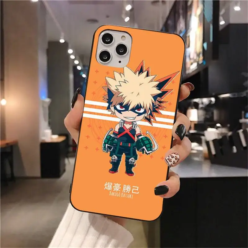 

My Hero Academia midoriya Cover Black Soft Shell Phone Case for iPhone 11 pro XS MAX 8 7 6 6S Plus X 5S SE 2020 XR case