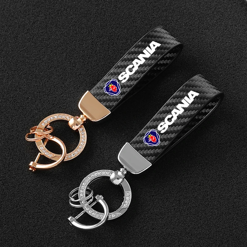 

Высококачественный кожаный автомобильный брелок для ключей в форме подковы с бриллиантами для SAAB scania sonett 9000 900 9-7 saab 9-3 9-5 93 95 автомобиль