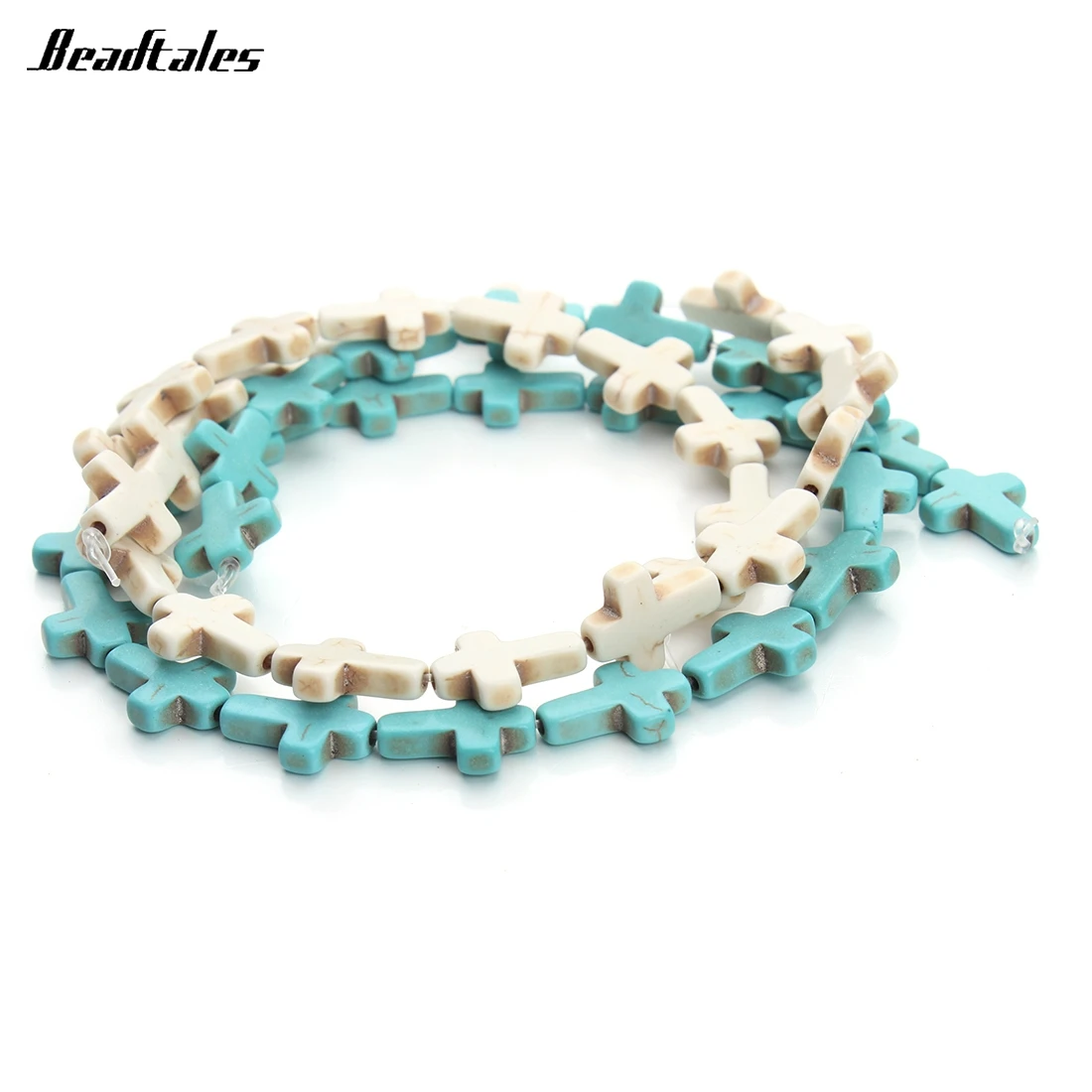 Beadtales около 24 шт/прядь крест Форма Подвески бусины размер: 12*16 мм Натуральный