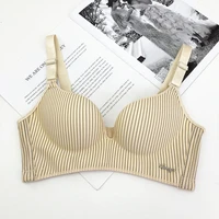 double cup women super push up seamless bra wire free gather chest adjustable girls lingerie deep u breast big size sexy bra