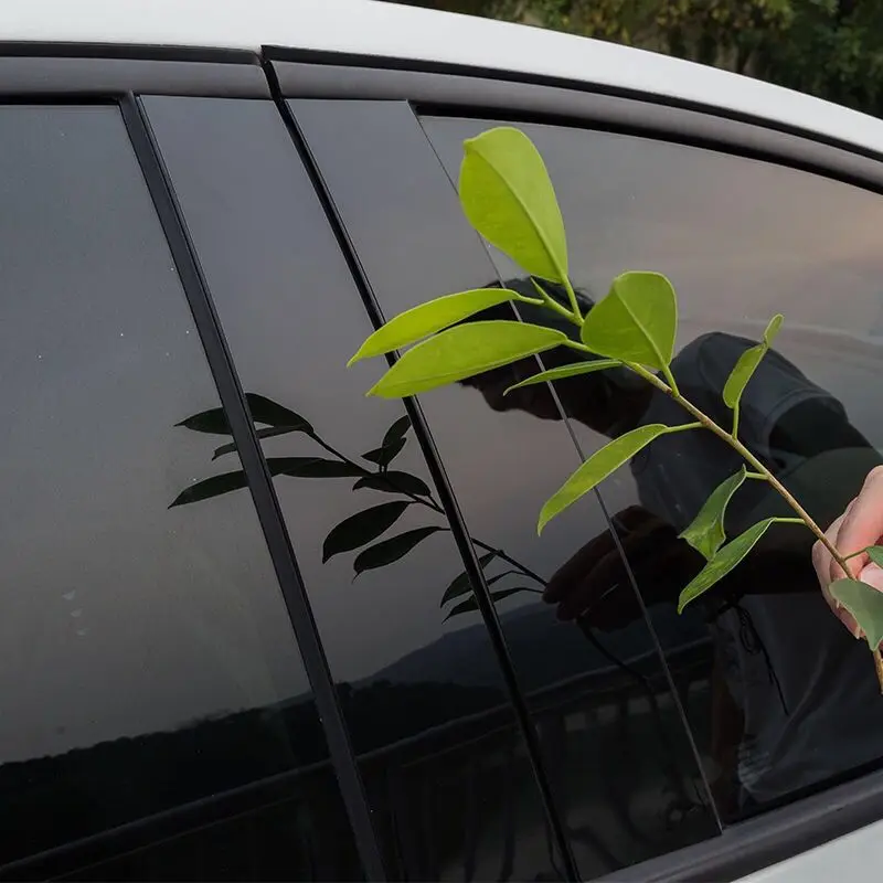 4 шт. декоративные черные яркие наклейки на зеркало в колонну для Peugeot 301 наружная