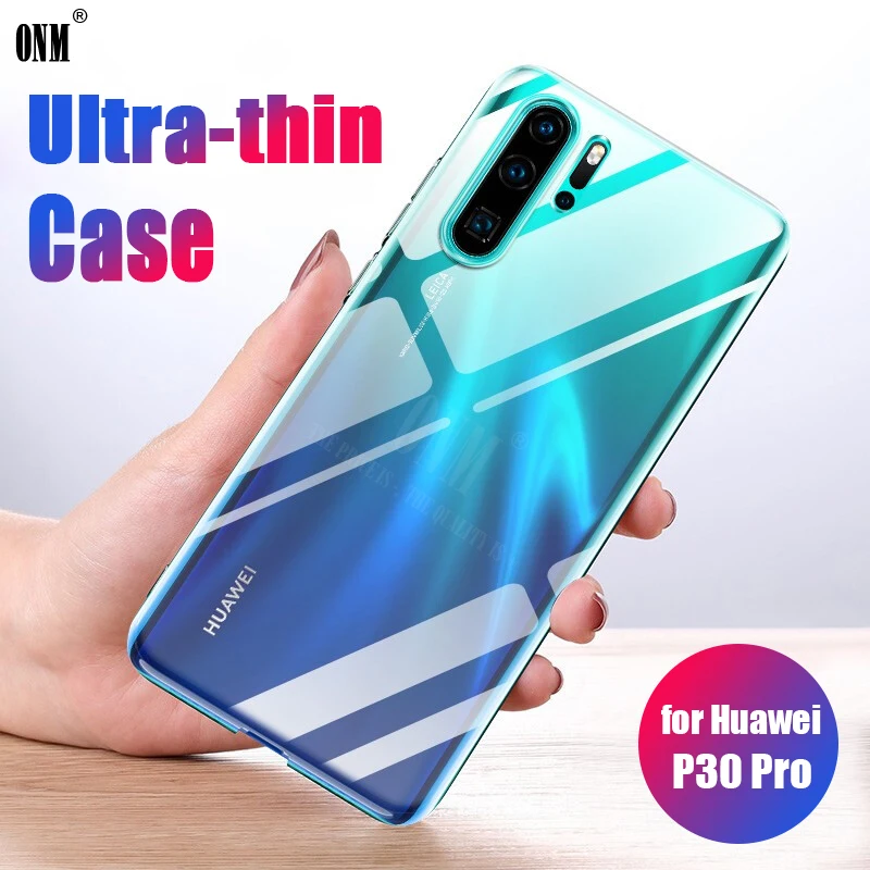 Чехол для Huawei P30 Pro прозрачный силиконовый бампер из ТПУ мягкий чехол прозрачная