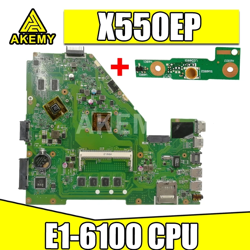 

X550EP материнская плата E1-6100 CPU для For Asus X550E X550EP X550E D552E X552E материнская плата для ноутбука X550EP Материнская плата Тест 100% ОК