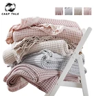 Хлопковое одеяло s для кроватей, мягкое теплое офисное тонкое одеяло для кондиционирования воздуха, клетчатое квадратное одеяло, покрывало, украшение для дома
