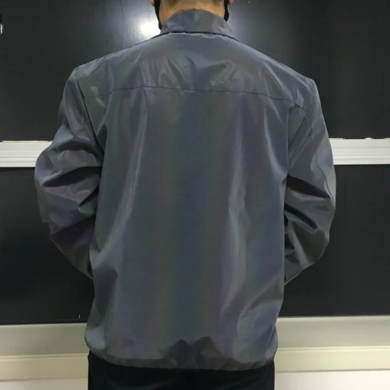 

Fashion Autumn Reflective Jacket Men Streetwear Lovers Night Joggers Glowing Jacket Zipper Bomber Jacket Windbreaker Plus Size