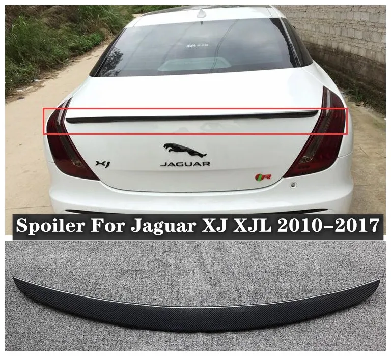 

Fits For Jaguar XJ XJL 2010-2017 High quality ABS Resin & Carbon Fiber Rear Trunk Lip Spoiler Wing