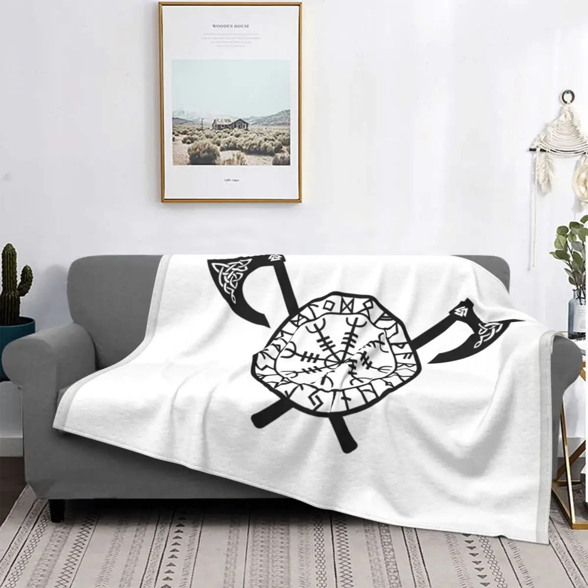 

Vikings Art Culture Axe, mantas cálidas portátiles para ropa de cama de viaje