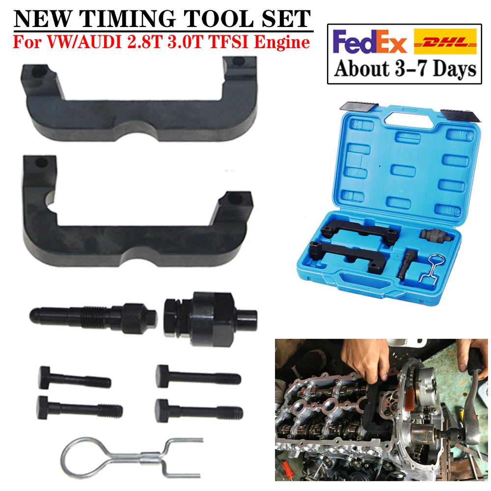 

T40133 5pcs Engine Timing Tool Set for VW AUDI 2.8T 3.0T TFSI Camshaft Locking Car Repair Tool Kit