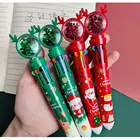 Мультяшная цветная ручка Санта Клаус Рождественская елка олень шариковая ручка Счастливого Рождества Подарки канцелярские принадлежности для письма офисные и школьные принадлежности