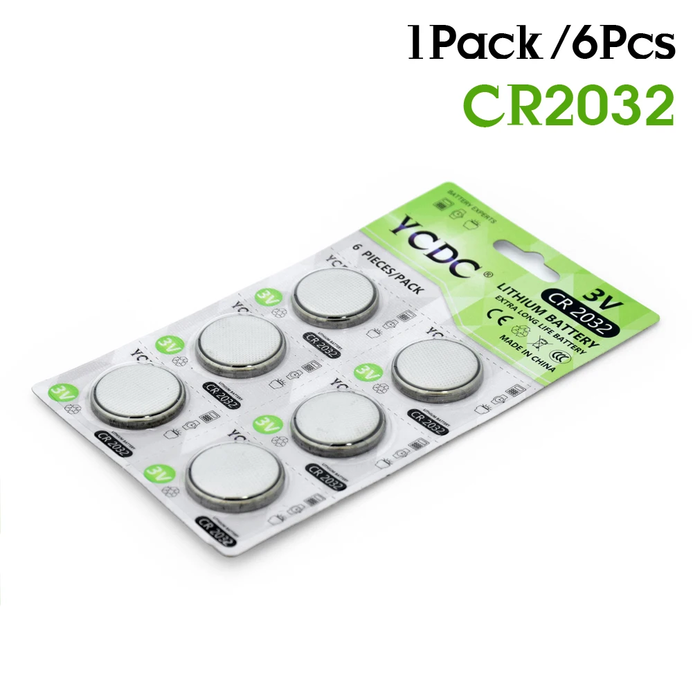 6pcs YCDC original Lithium Battery cr2032 3v button cell coin batteries for watch computer remote control cr 2032 DL2032 5004LC |