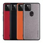 Текстильный чехол для Google Pixel 4 XL из мягкого ТПУ по краям Жесткий ПК на задней стороне 3в1 материал