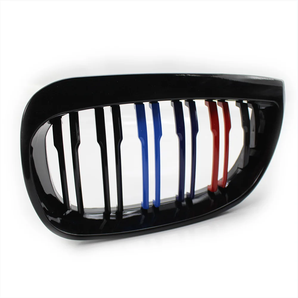 2x/набор глянцевый черный M стиль решетка двойная планка подходит для BMW E81 E82 E87 2004