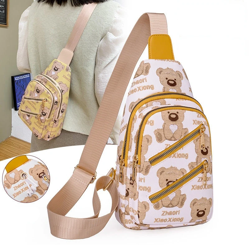 Модная женская нагрудная сумка с принтом новинка 2022 Повседневная диагональная