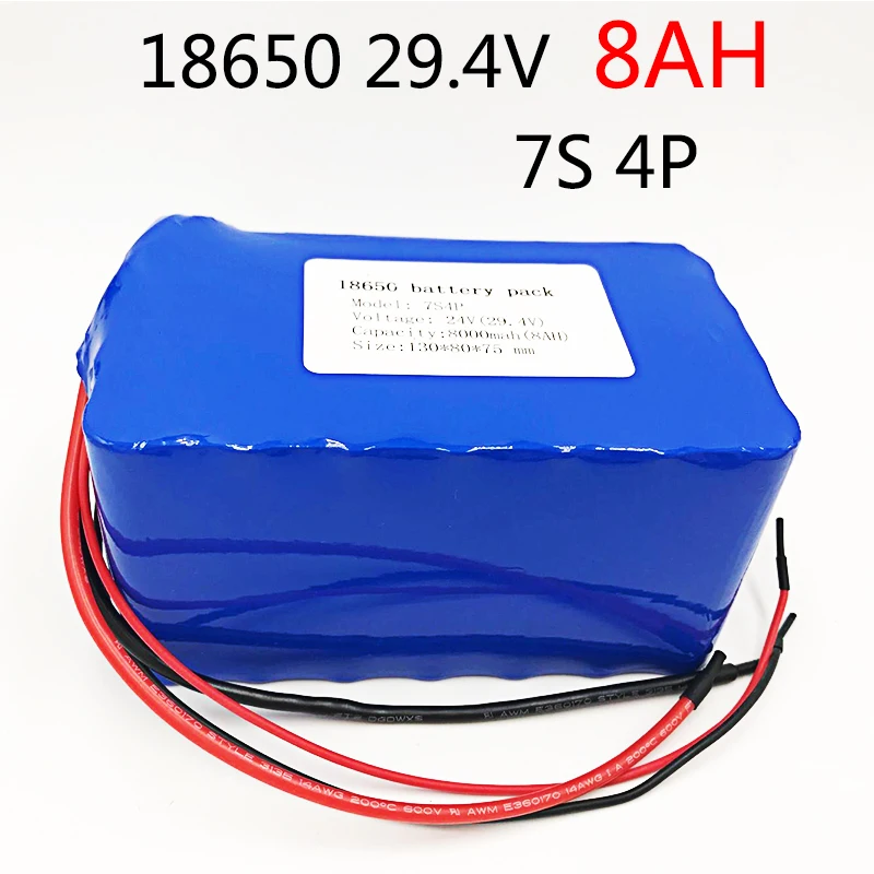 Laudation 24v батарея 8ah/8000 mAh 7S 4P 18650 чехол 15A BMS 250W 29 4 V Аккумулятор для мощного