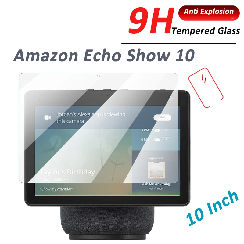 100 Full Coverage Tempered Glass For Amazon Echo Show 10 100 Screen Protector For Amazon Echo Show10 Clear Protective Glass