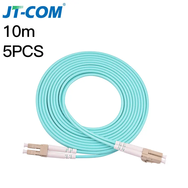 10m 5pcs 10G OM3 LC / UPC-LC / UPC Многорежимный дуплекс 2,0 мм или 3,0 мм Волоконно-оптический соединительный кабель LC-LC Волоконно-оптический соединительный кабель 3M 5M 10M 15M Волоконно-оптический перемычка - Цвет: 10m 5pcs