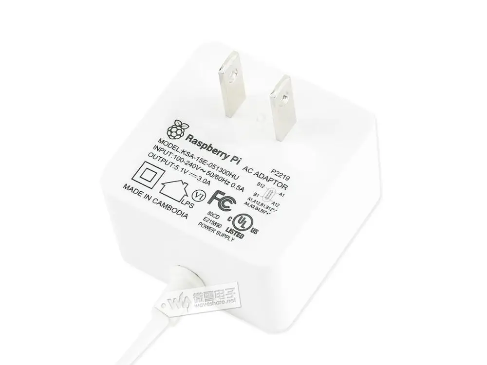 Официальный блок питания для Raspberry Pi стандартный официальный 4 цвет белый/черный |