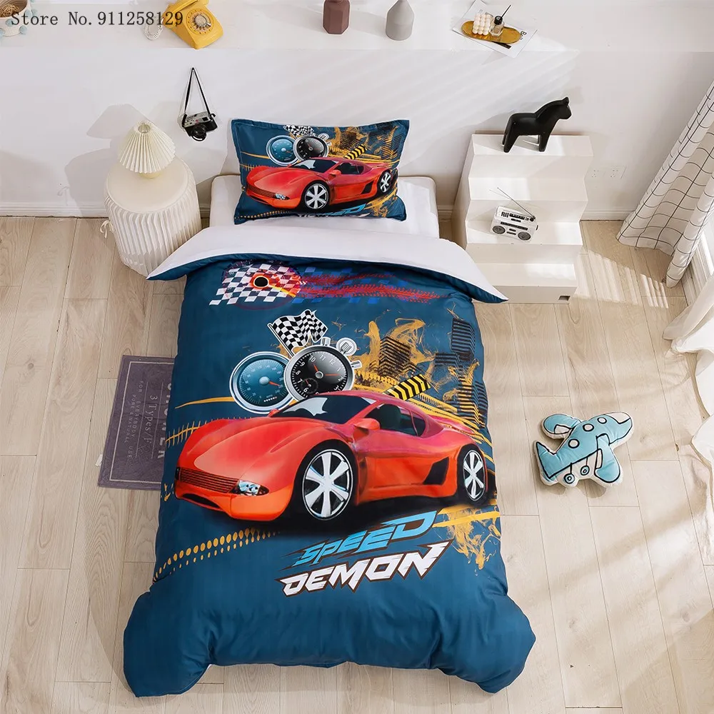 

2/3 Pieces Speed Car Bedding Set Fuel Meter Duvet Cover Set Twin Double King Bed Quilt Cover For Bedroom Bed Cover Set Decor