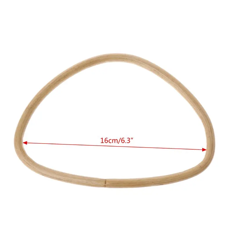 

D Shape Bamboo Rattan Handle Purse Frame Handmade Bag Handle DIY Handbag Accessories