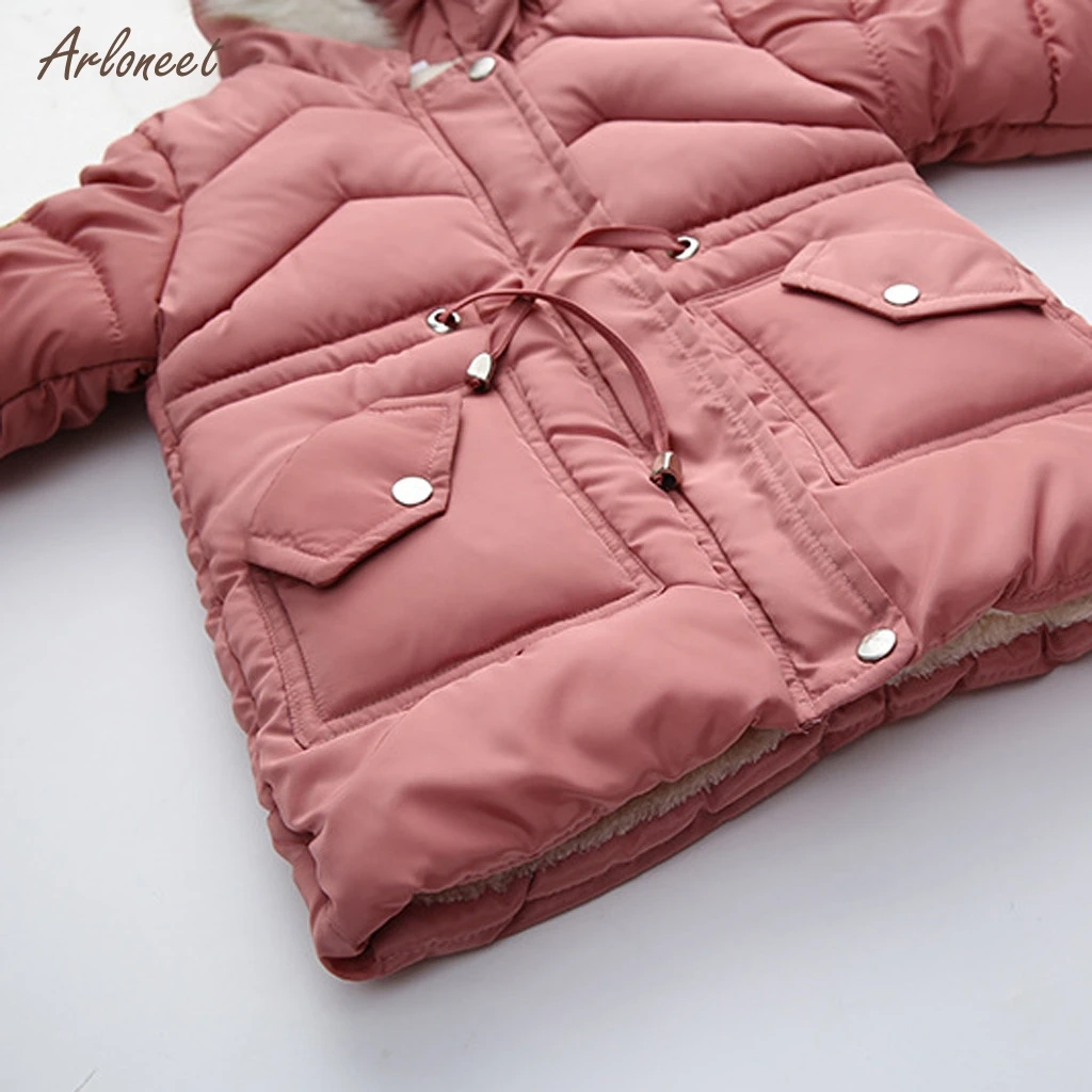 

ARLONEET Autumn Winter Warm Jackets For Girls Zip Thick Warm Snow Hoodie Outwear Coat For Girls Jackets Coat Children Clothes