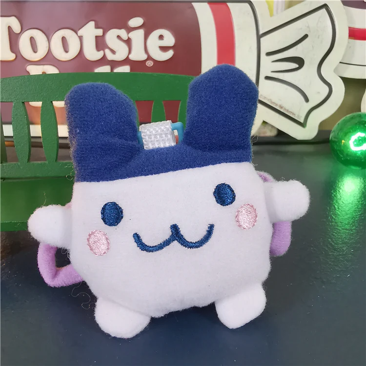 bandai tamagotchi keychains cute tamagotchi pets plush dolls cartoon protective sleeve pendant keyring mini pets toys kids gift free global shipping