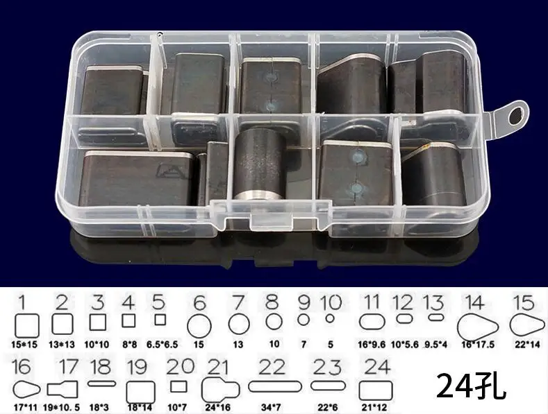 24-55 шт. Дырокол из высокоуглеродистой стали с круглым отверстием DIY Handmad пояс пробивные инструменты кожа полый сверление для шитья кожевенное ремесло