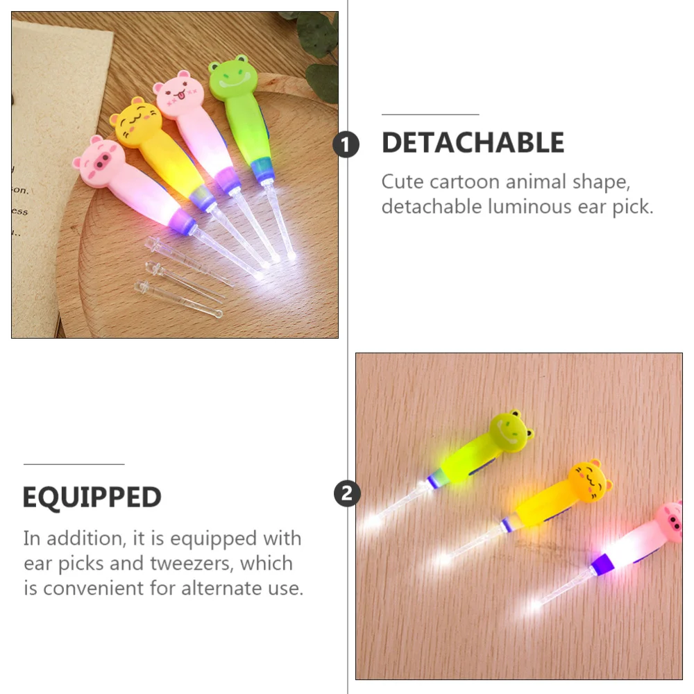 

8 Sets Ear Wax Removal LED Light Children Earwax Remover Tool (Assorted Color)