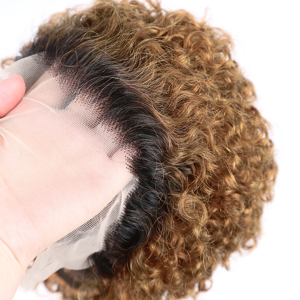 Парик с кудрявыми натуральными волосами для женщин недорогие волосы из