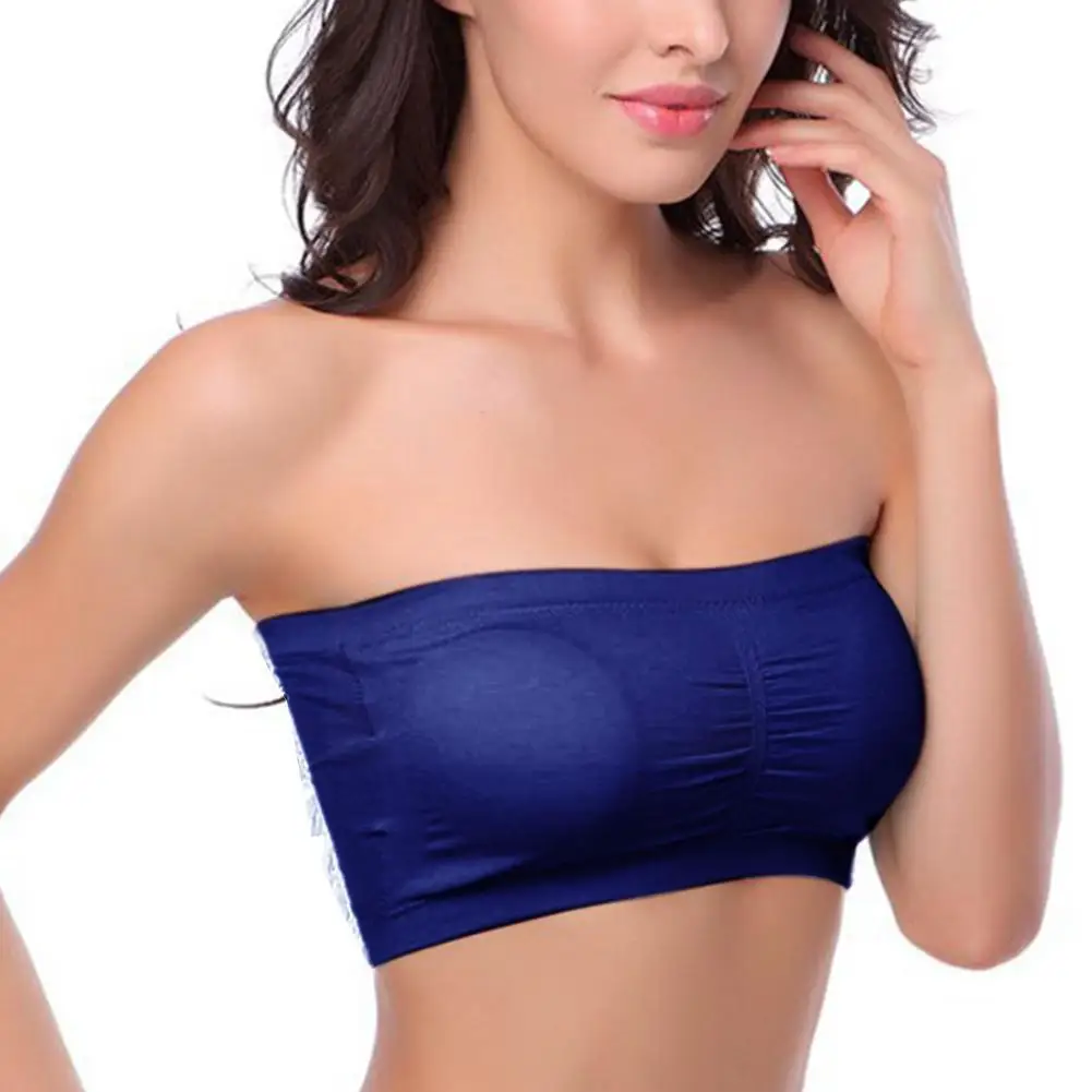 

New Top Sexy One Piece Seamless Tube Tops Women Invisible Chest Intimates Underwear Strapless Bustier Breathable Wrapped N8A0