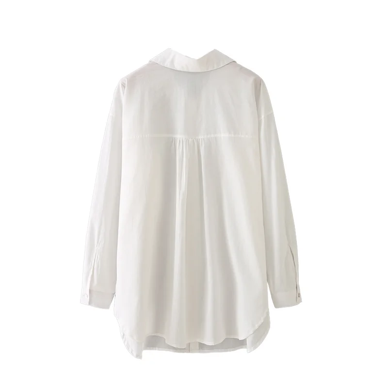 

ZA Women Solid Blouse Shirts 2021 Thin Single Breasted Casual Tops Long Sleeve Turn Down Collar Female Blouse