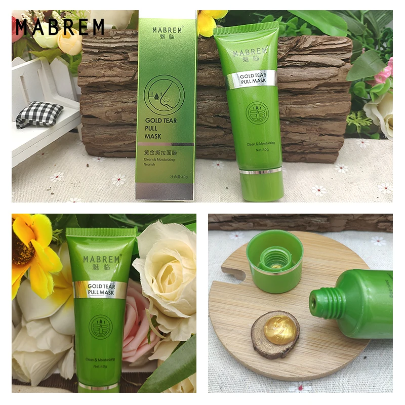 

24K Gold Blackhead Peel Mask Shrinking Pores Hyaluronic Acid Whitening Moisturizing Oil Control Cleaning Nose Care Essence 40g