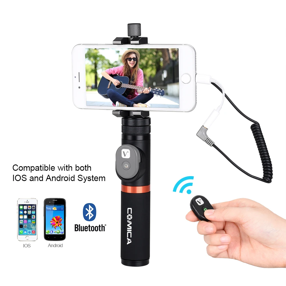 Comica CVM-WS50(A) 6 Channels Smartphone Wireless Lavalier Lapel Microphone System for iPhone Samsung Huawei Phones/DSLR Cameras |