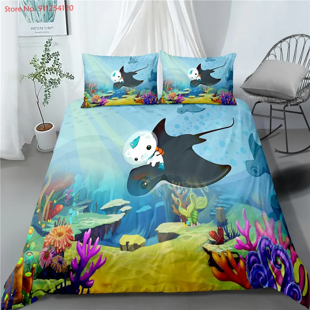 Постельное белье океан комплекты с рисунками октонавтов Стёганое одеяло крышки