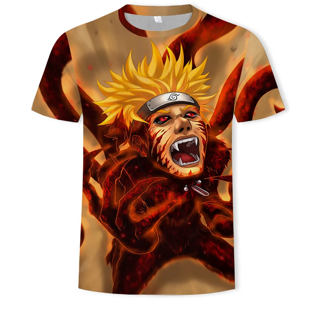 

Fashion 3D Men's T-shirts Naruto Personality Printed T-shirts Men's Street Clothing Round Neck t-shirt for men