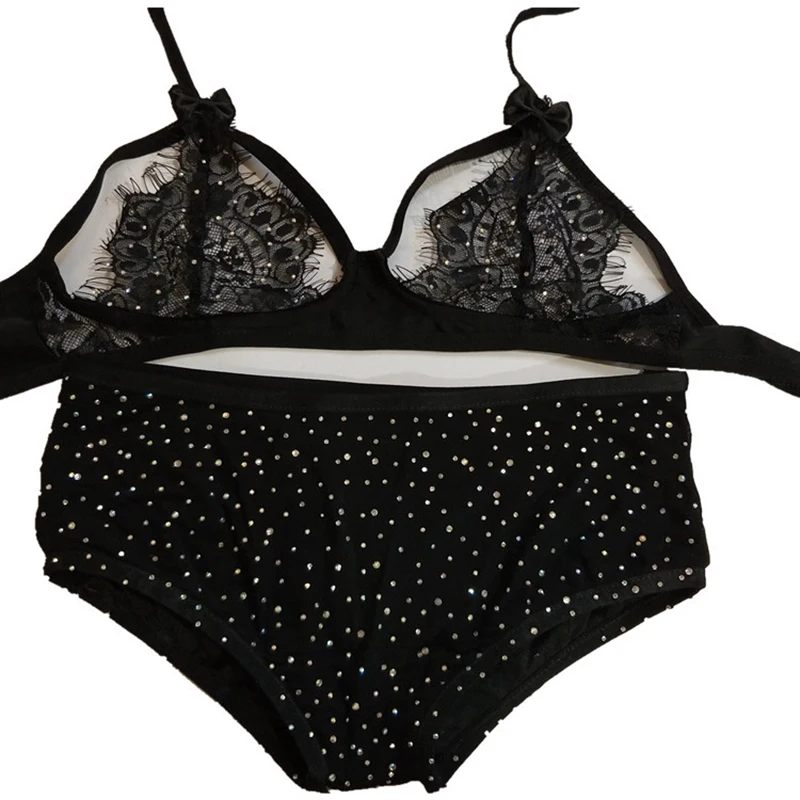 Женский кружевной комплект из бюстгальтера и трусиков|Спортивные костюмы| |