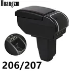 Автомобильный Центральный контейнер для хранения консоли для Peugeot 206 207, подлокотник 9 с USB-зарядкой