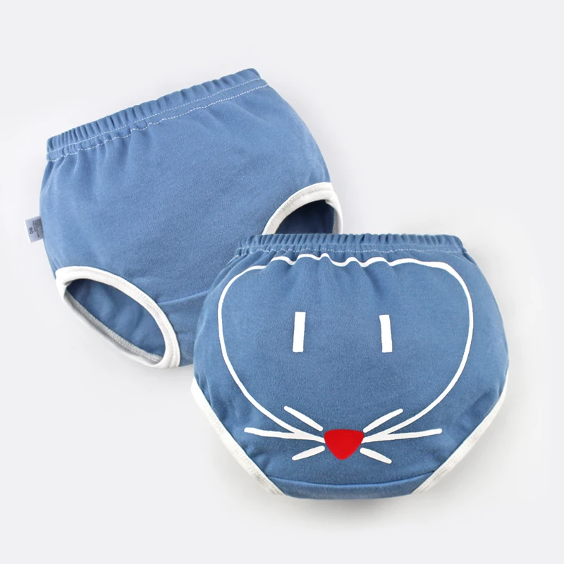 

Solid color Printed animal Children's underwear Boys Girls Newborn diapers pants Bread pants cute (Tibetan Blue)