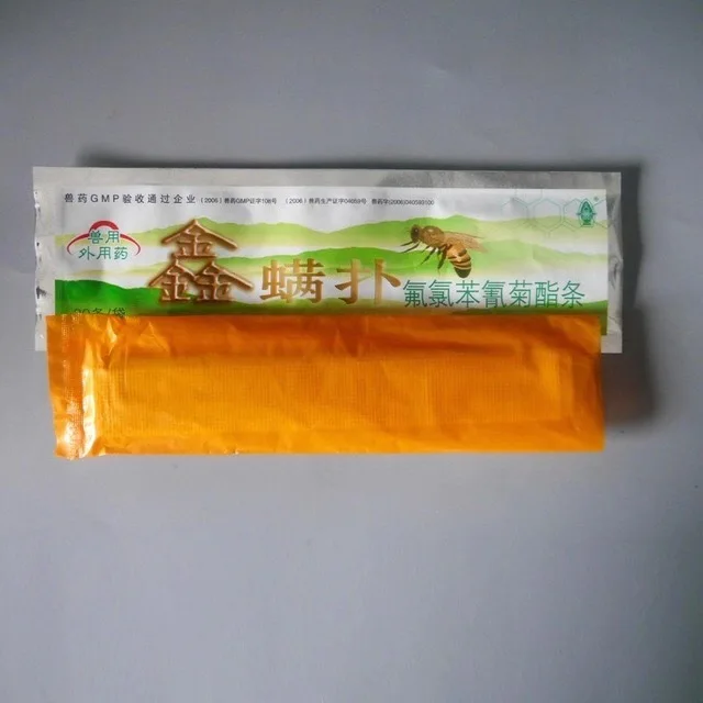 Tira de fluvalinato con alta concentraci&oacute;n, potente Control de &aacute;caros de la Varroa activa, medicina de apicultura, herramienta de apicultura, 10 bolsas de 200 Uds.-3