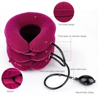 inflatable cervical traction collar medical correction device fatigue health care therapy pain relief for neck stretcher