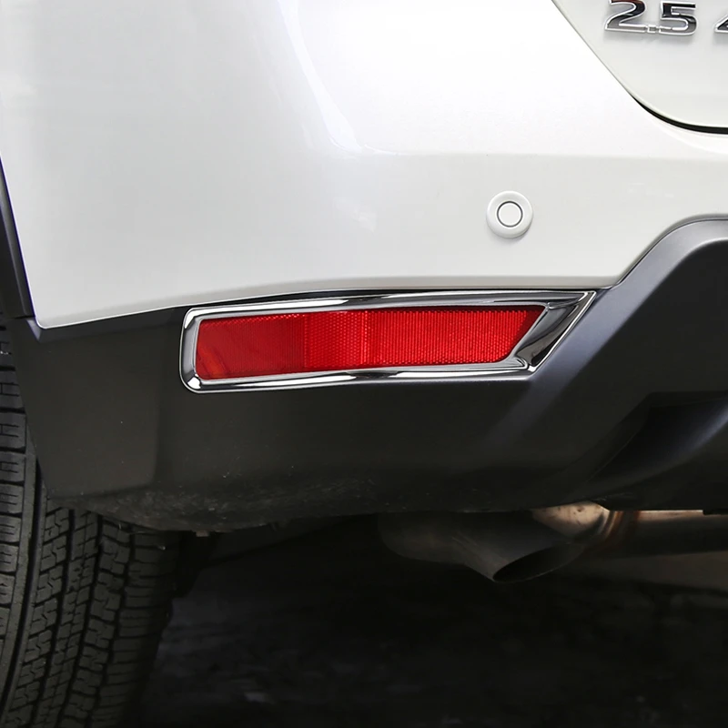 

2Pcs Car Accessories ABS Chrome Car Rear Back Fog Lamp Light Cover Trim 2017-2020 for Nissan XTrail X-Trail Rogue T32