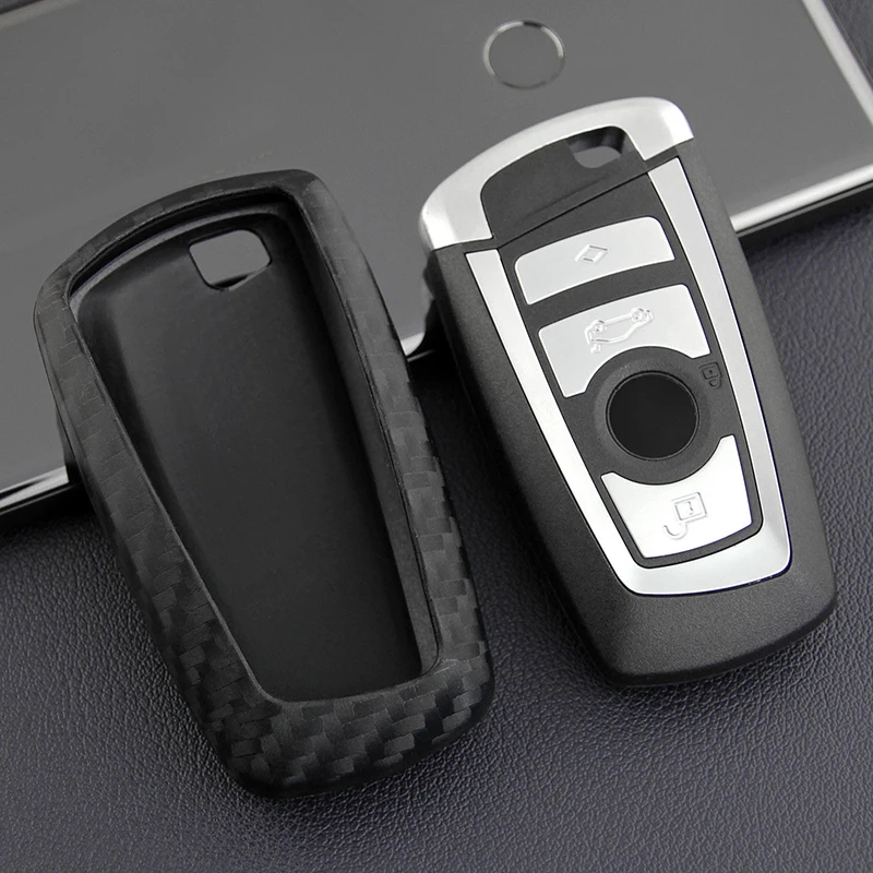 

Carbon Fiber Key Cover Style Car W/Buckle Case Holder For BMW 1 Series (F20/F21) 2012-2018