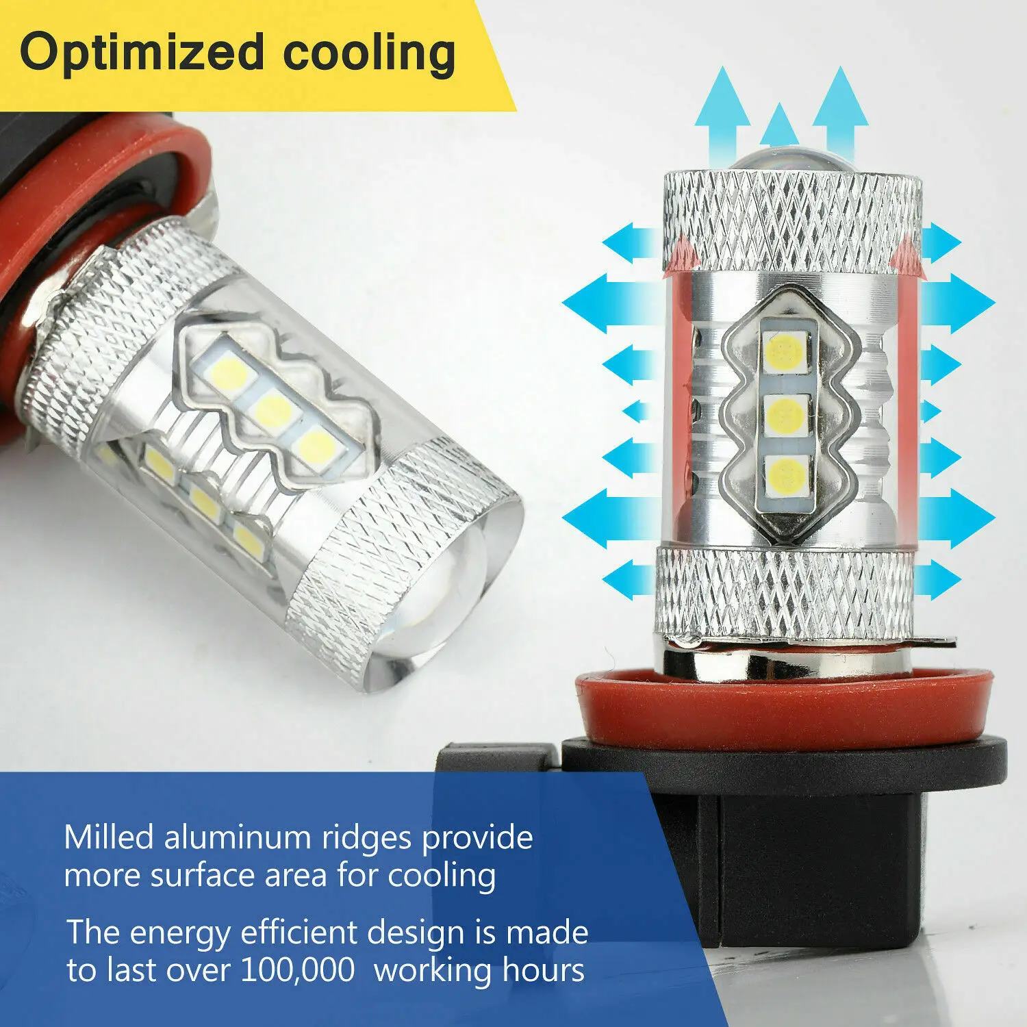 

2pcsH11 LED Car Fog Light H8 H9 Lamp Fog Light Headlights Highlight Light Bulb Auto Automobile DRL For Car Accessories