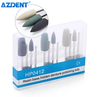 azdent 12pcskit dental diamond burs hidden denture resin base polishing kits for low speed hp 0412 dentistry tools