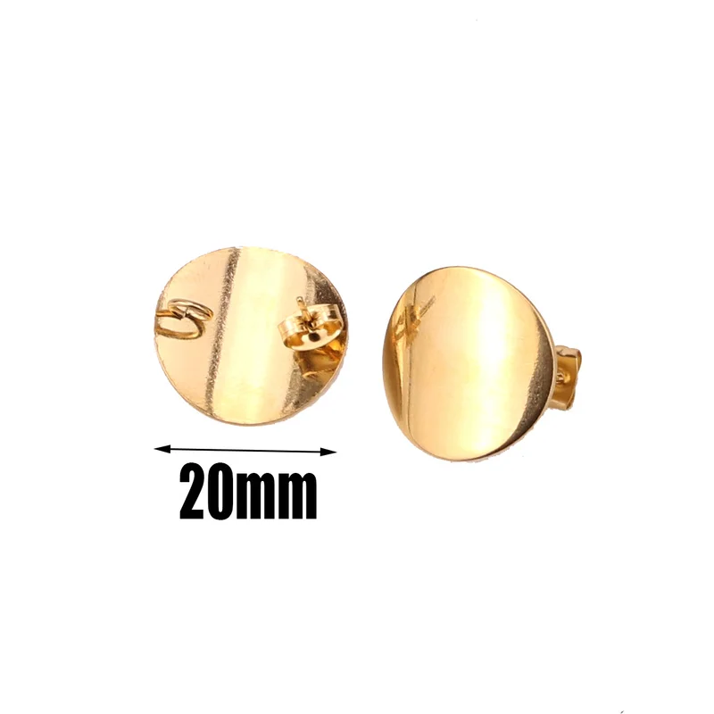 10 шт. сережки гвоздики из нержавеющей стали круглые изогнутые для изготовления