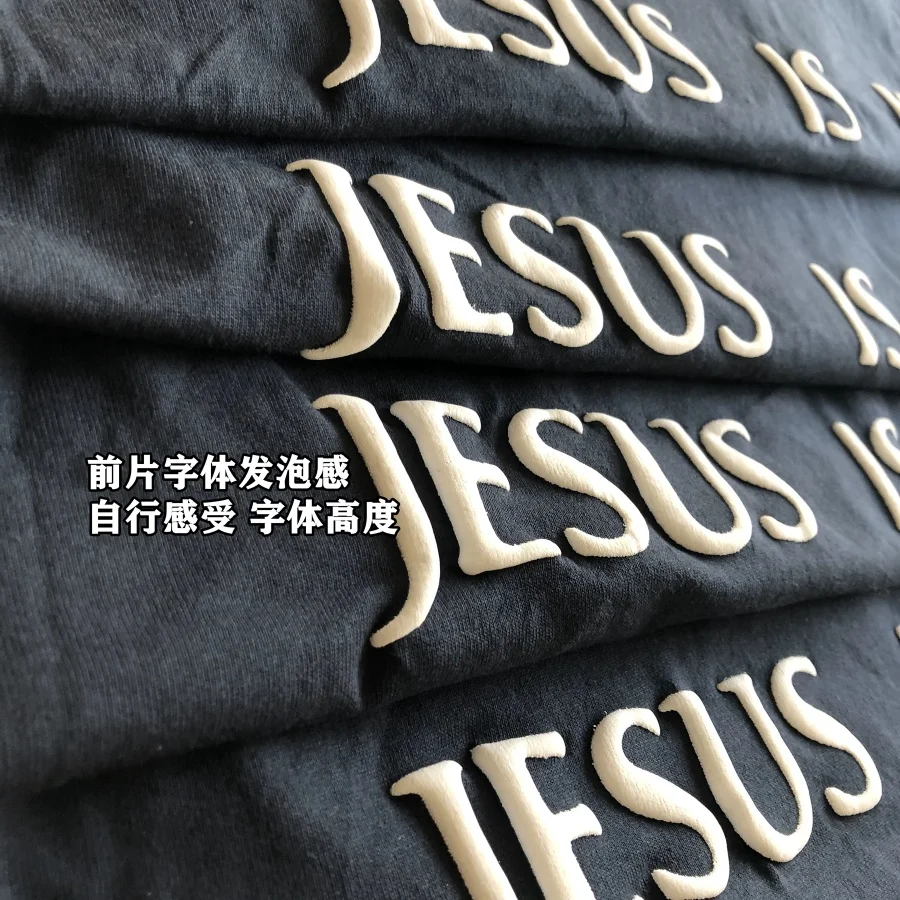 

2021 Summer Fashion Three Gods Oil Painting Short-sleeved High Street Men and Women Printed Pullover T-shirt Loose Version