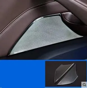For BMW 5 Series 6GT G32 G30 17-19 2* Steel Front Door Stereo Speaker Cover Trim